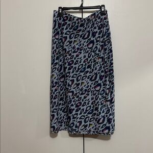 Nine West Multicolor Animal Print Midi Skirt